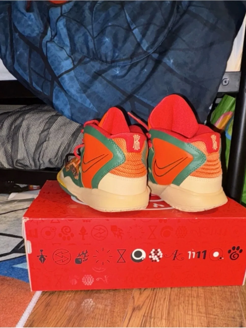 Nike Kyrie Infinity GS Boys' Basketball Shoes Orange Multicolor Size 6y